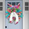 2024 Easter Electric Bunny Wreath Fashionable Unique Hanging Artwares For Daily Life