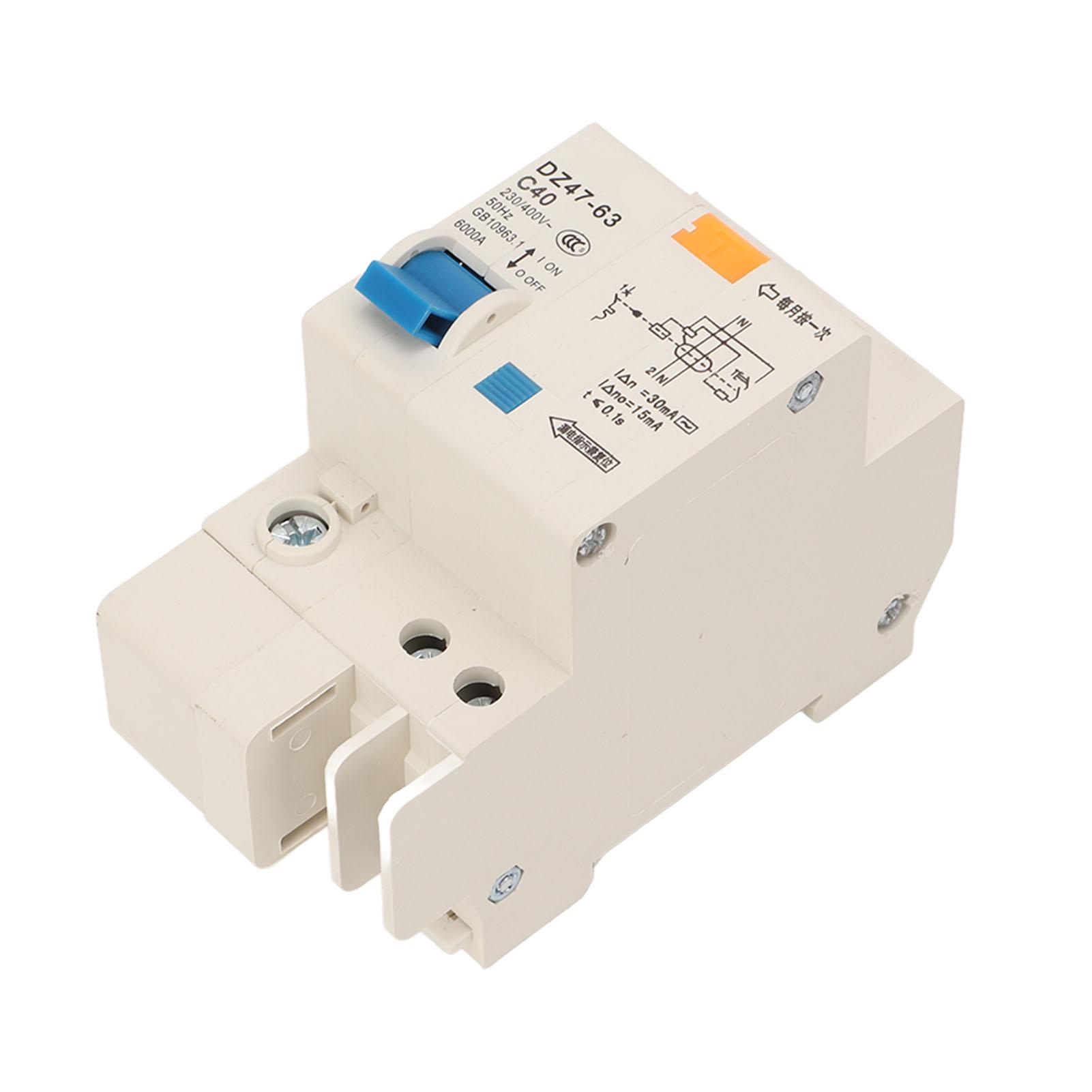 

Miniature Circuit Breaker Portable Overload Circuit Protection Switch 40A 230V 400V DIN Rail Mounted