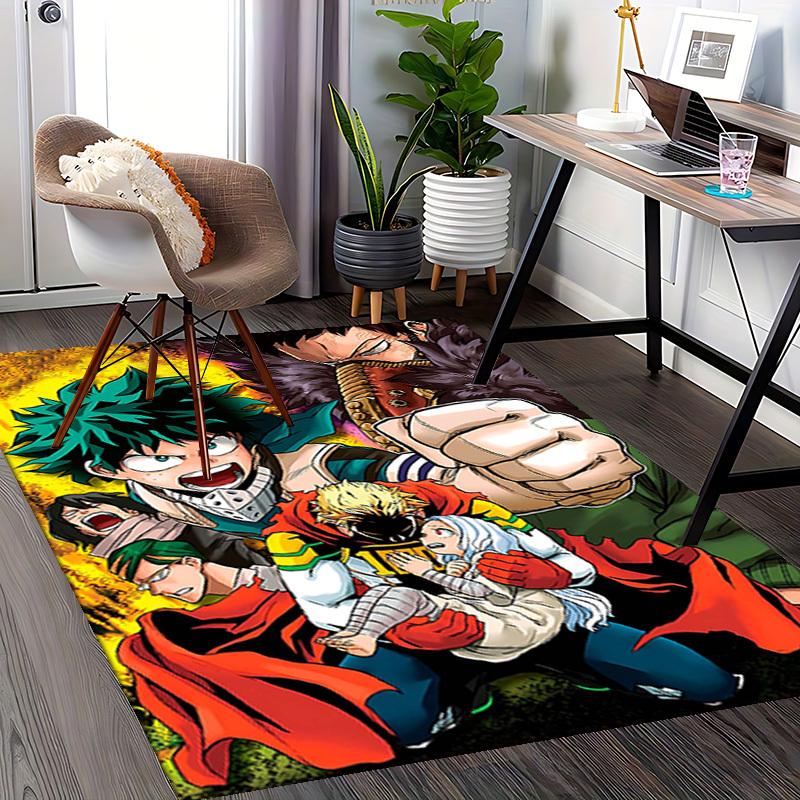 1pc My Hero Academia Midoriya Izuku Chair Mat - Anime Cartoon Design Office Desk Pad, Non-Slip Carpet for Home Decor, Suitable for All Seasons.T078