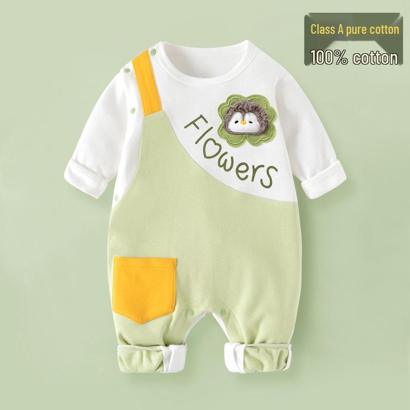 Exclusive Long Sleeve Baby Romper – Pure Cotton Infant Crawling Suit for Spring and Autumn