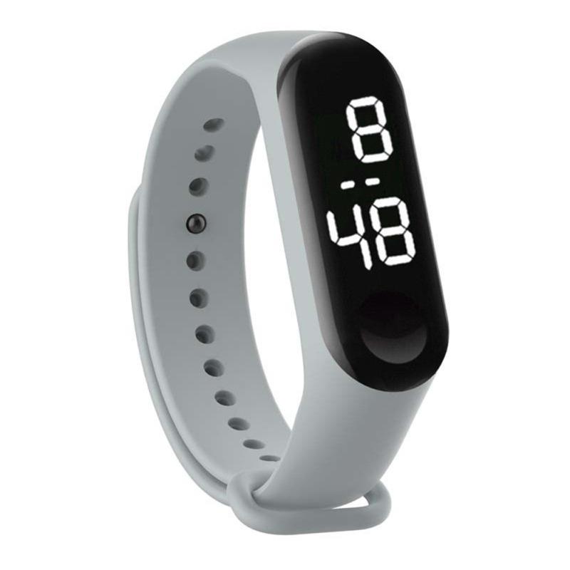 Vattentät Sportklocka Lättviktig LED Pekskärm Digital Klocka