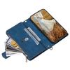 For iPhone 15 Anti-Dust PU Leather Phone Case Rhombus Texture Zipper Wallet Cover with Strap