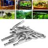 10Pcs Fish Tank U shape Elbow Pipe Stainless Steel Oxygen Pump CO2 Tubing Aquarium Accessory