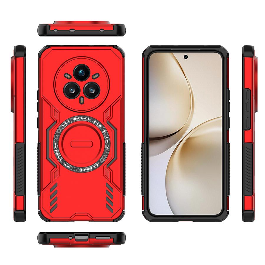 Hard Magnetic Phone Case For Realme 14 5G/Realme 14Pro Plus 5G  Dual-Layer Heavy Duty TPU+PC Shockproof Cover For OPPO K12S