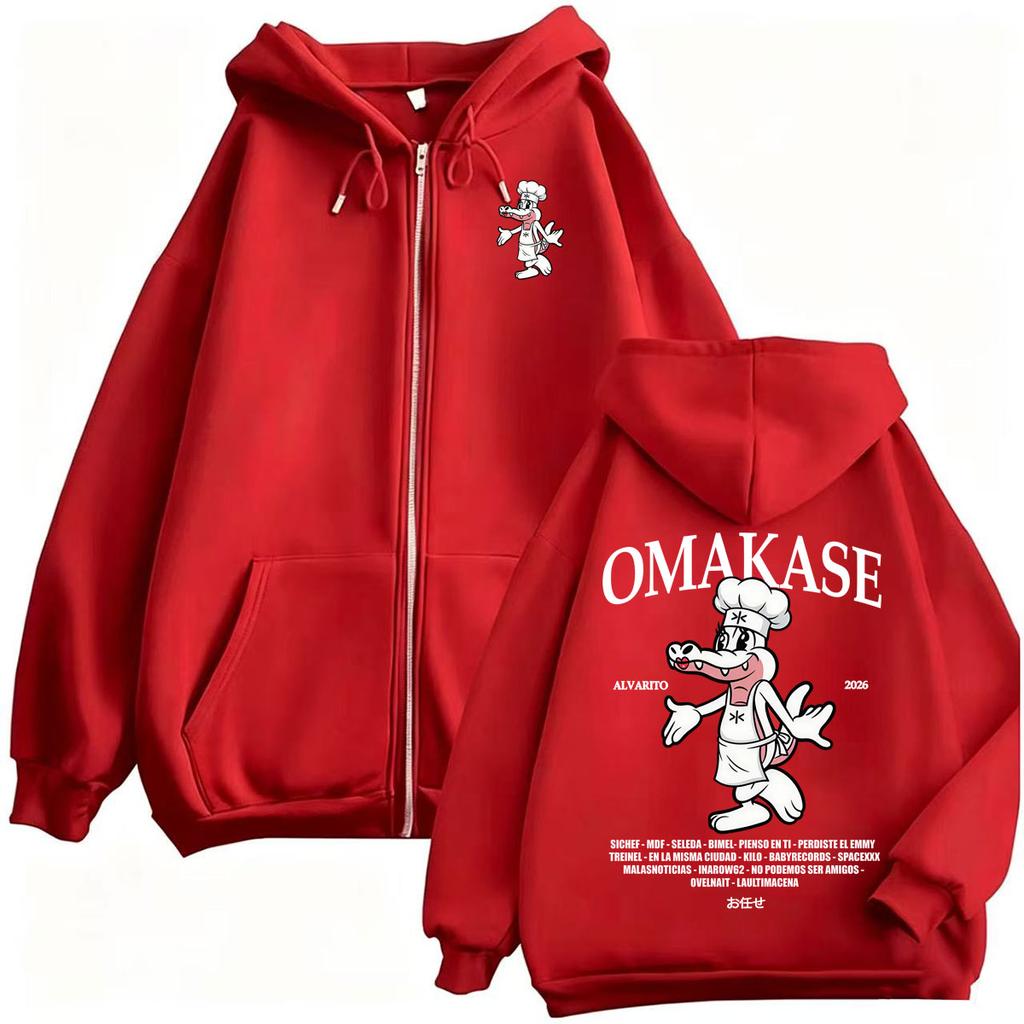 Omakase Alvaro Diaz Tour Zip Up Hoodies Men Women Harajuku Classic Retro Jacket Sweatshirt Zipper Hoodie