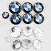 BAAA1 7pcs Front Hood Emblem Car 50th Anniversary Logo 82mm+Rear Badge 74mm+Wheel Hub Cap 68mm Decoration Cover Styling for BMW M