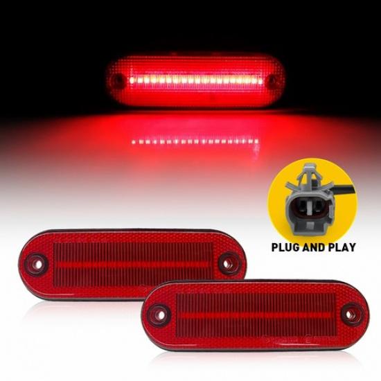 

Pair Red Rear Fender Side Marker Corner Parking Signal Lamp For 96 97-00 Toyota