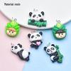 Cute Mini Panda Resin Pendant Keychain - DIY Jewelry Accessory