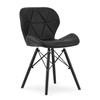 LAGO Chair Eco-leather - Black / Black Legs X 1