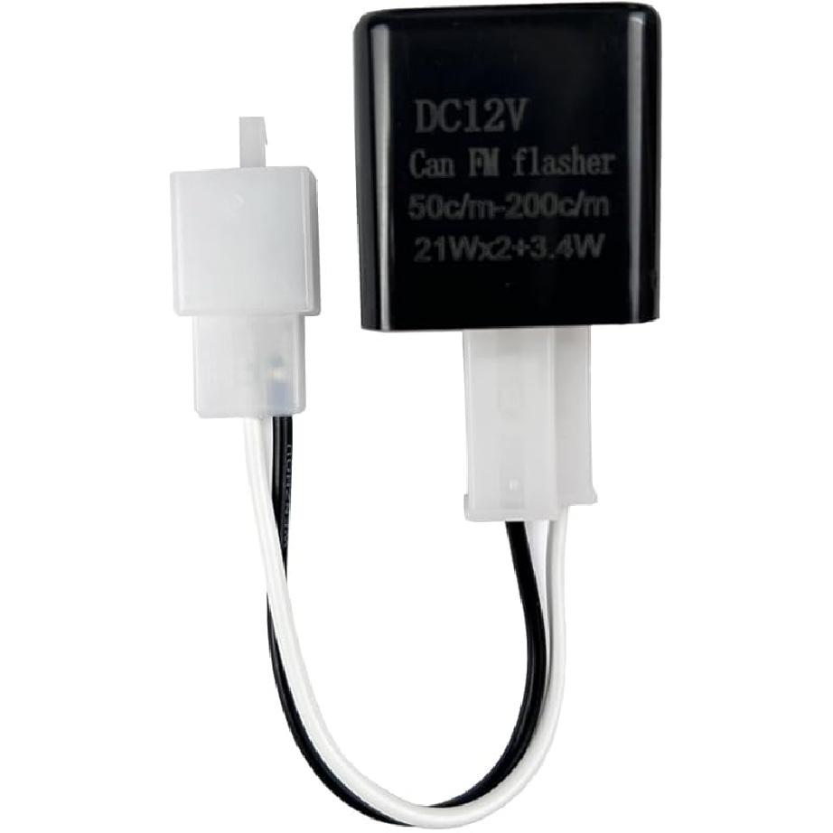 Adjustable 2 Prong Electronic LED Flasher Relay with Wires for Bikes Motorcycles Scooters Turn Signals Hyper Flash 2 Pin Blinkers Relay Plug and Play