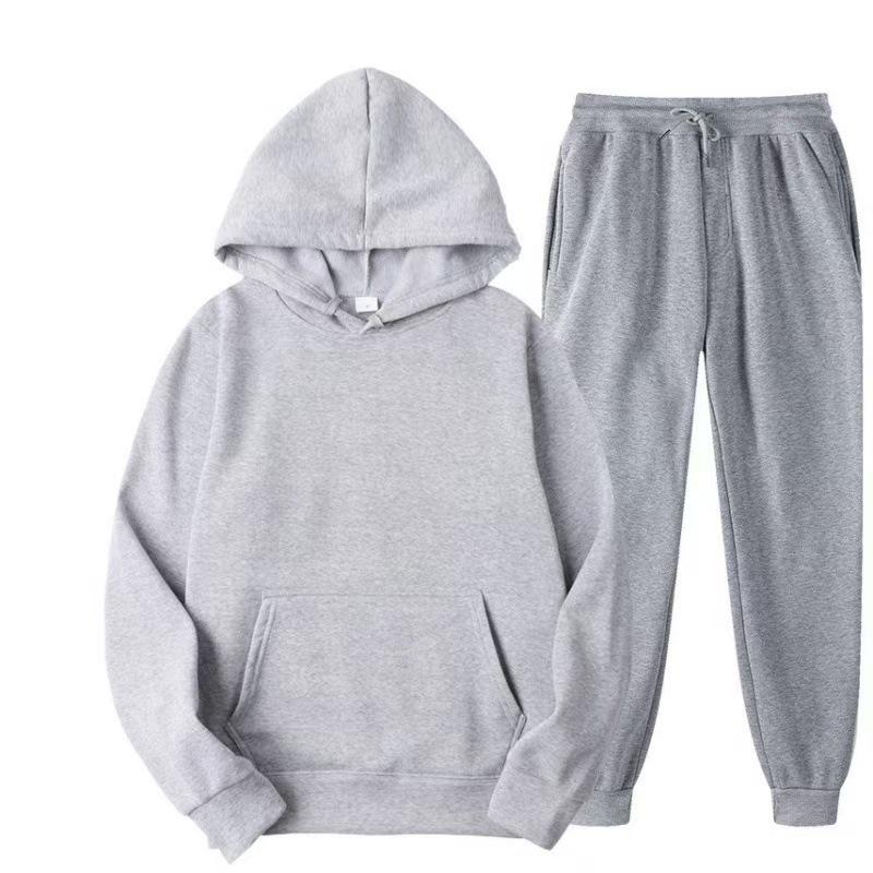 Unisex Loose Hoodie Sweatshirt Set - Casual Two-Piece for Spring/Autumn