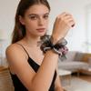 French Gentle Mesh Delicate Bow Large Intestine Hair Ring Women's New High-end Ball Hair Rope Head Rope Head Flower
