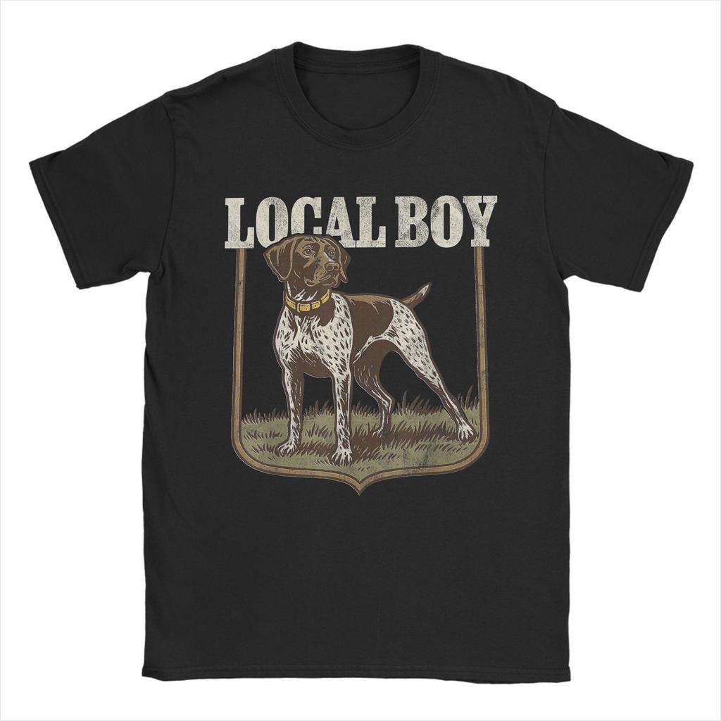 Local Boy Hunting Dog Retro Southern Country Pride T Shirts for Men Cotton Cool T-Shirts Round Neck Tee Shirt Short Sleeve Tops