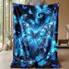 Floral Pig with Butterflies Theme blanket Lightweight Warm Flannel Blanket Decorative Throw Blanket for Home Decoration