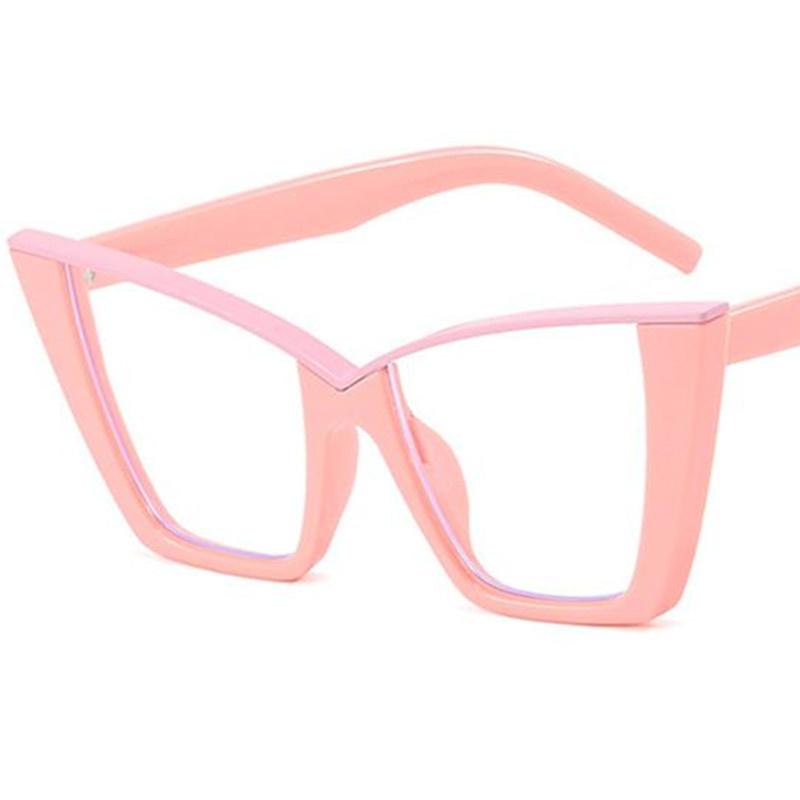 HOT Optical Eyeglasses Women Oversize Frame Spectacles Simplicity Eyewear Oversize Frame Google Anti-Blue Light Cat Eye Glasses