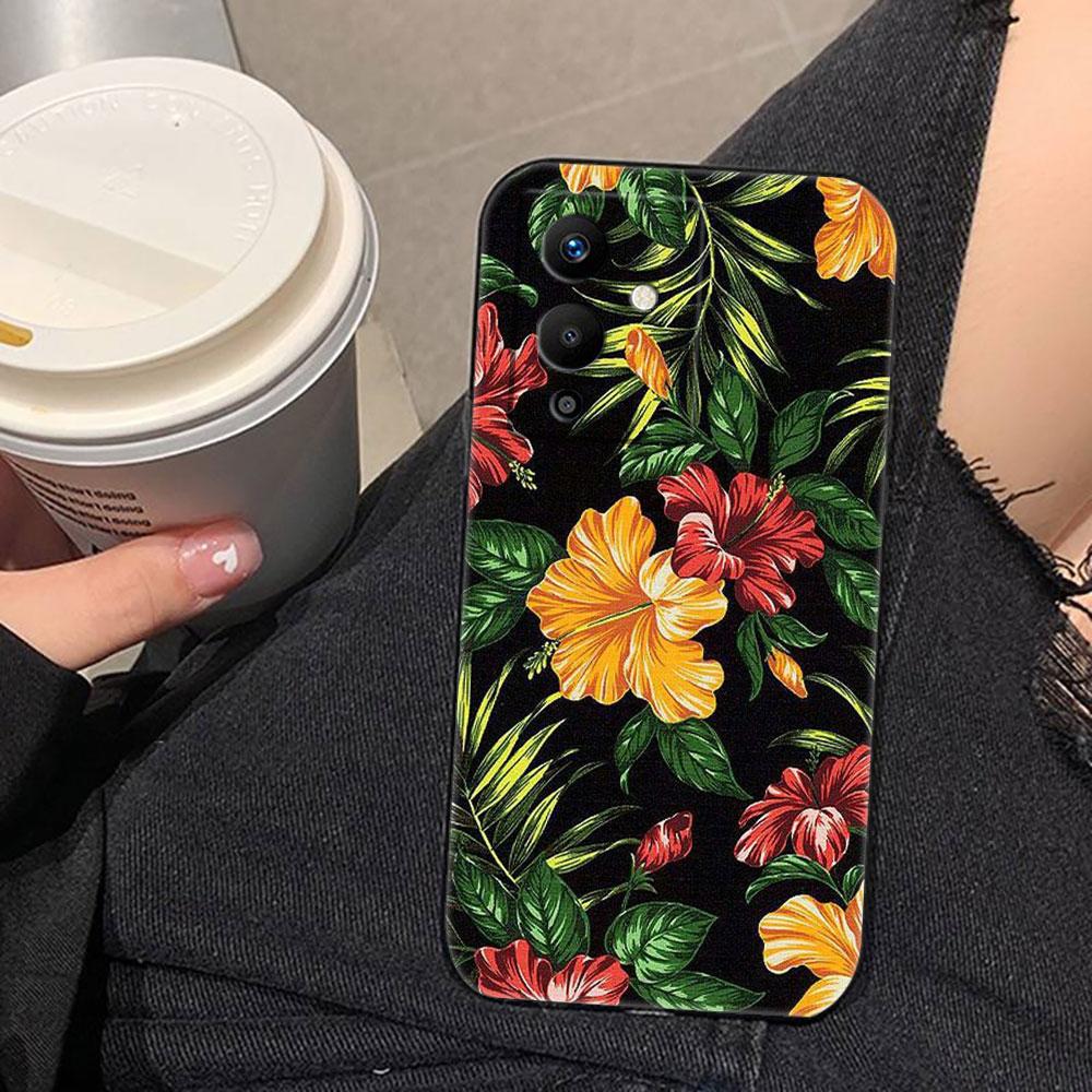 Vintage Banana Leaf Flower Cover Phone Case For Infinix NOTE 7 8 8I 10 11 11S 12 30 40 TECNO POVA NEO 2 4 5 6 Pro Case Funda