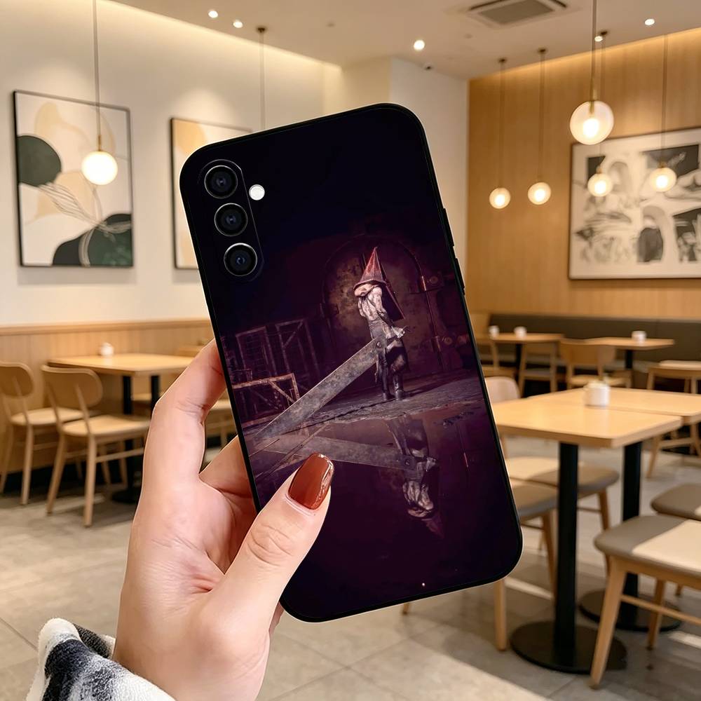 Games Silent Hill Horror Phone Case Black Silicone Soft For Samsung Galaxy A73,A72,A71,A70,A53,A52,A51