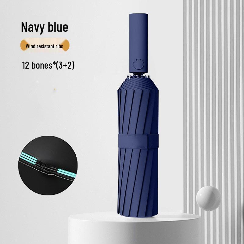 Extra Großer Verstärkter Faltbarer Regenschirm: Automatischer Dual-Use Sonnen- und Regenschirm für Herren