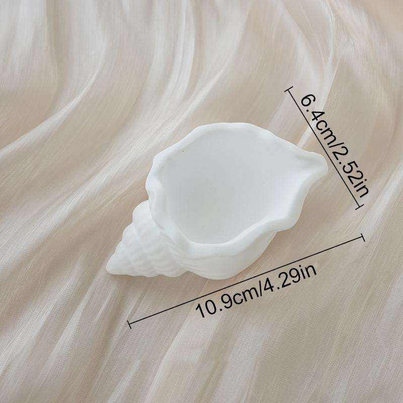 1PC Home Decorative Tray Nordic Jewelry Storage Plate Photography Props Decorative Gypsum Tray White 4 Styles