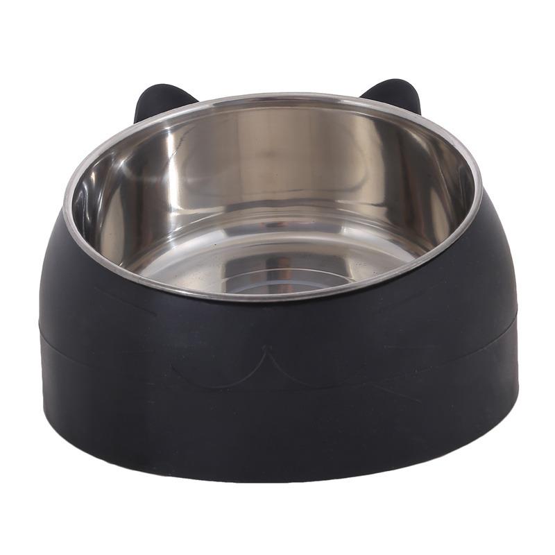 Practical Cat Bowls Non-slip Base Pets Puppy Cats Food Drink Water Feeder Neck Protection Dish Pet Bowl 200ml 15 Degrees Tilted