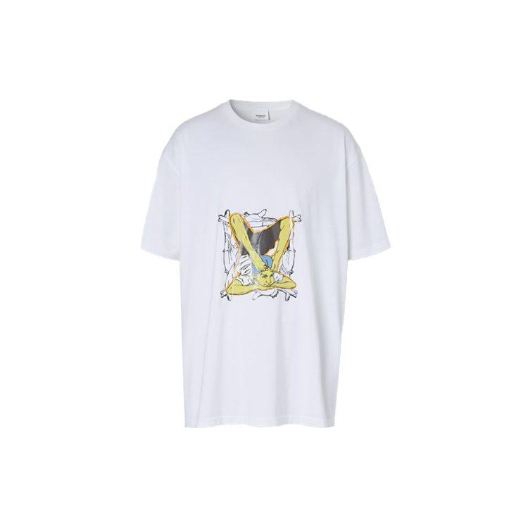 Burberry T Shirts Men's White Crew Neck Moderate 45671591