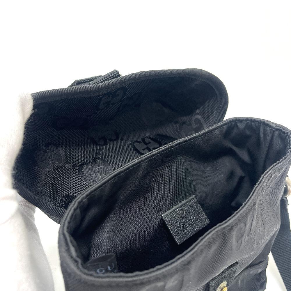 GUCCI 643858 Off the grid Messenger GG Nylon Bag Shoulder Bag Black/SilverHW