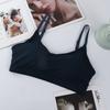 Small suspenders, beautiful back underwear, women's steel-free bra, open back, ice silk tube top with fixed chest pad, integrated chest wrapping base