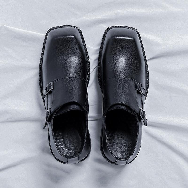 

Британские мужские туфли повседневные кожаные туфли на шнуровке корейская версия на высокой платформе черные туфли Martin Shadby 59006-R 44 чёрный