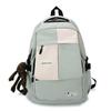 Schoolbag couple schoolbag male new Korean version Harajuku contrasting color double backpack female high school college student casual double