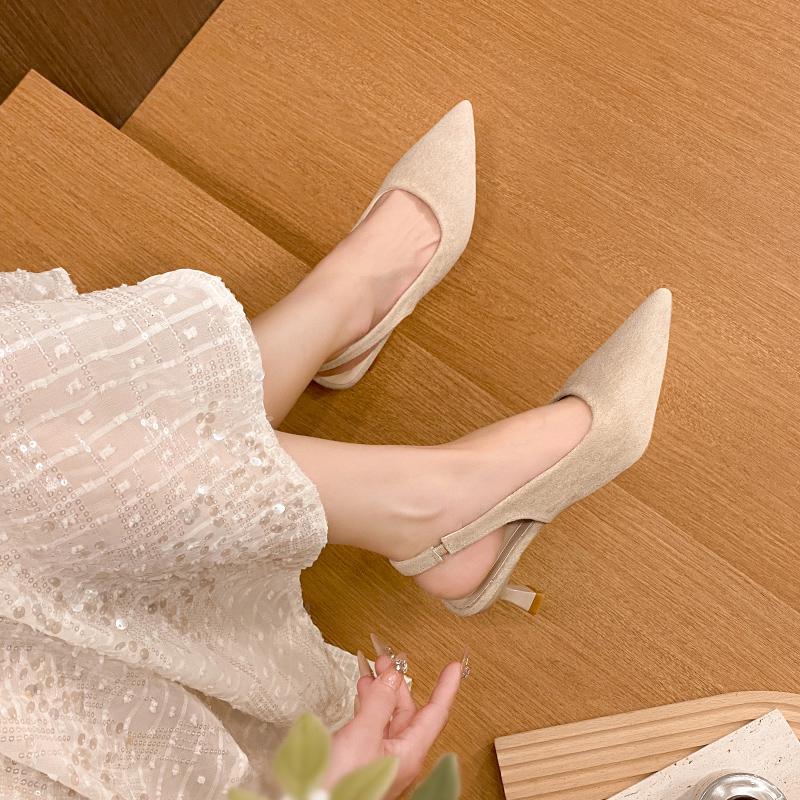 Fashion 2025 Fashion Slingbacks Women's High Heels Pointed Toe Thin Heels Slip On Pumps for Classics Shallow Daily Dress Sandals Zapatos