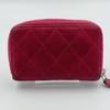 Used CHANEL Matelasse Coin Case Pink Round Zipper