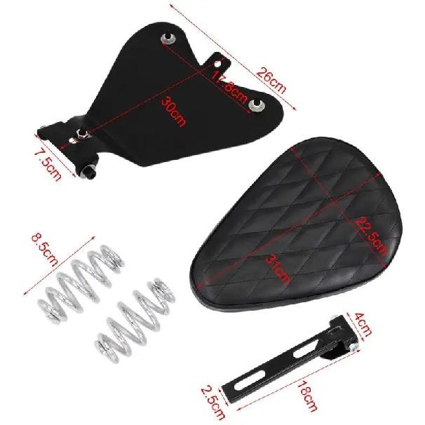 Black Leather Driver Driver Solo Seat For Sportster 883 1990-2013 Saddle Suitable Cruiser Bobber Chopper