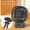 2024 New Octopus Fan 5000mAh Rechargeable 270 Oscillating Fan Portable Air Cooler with Night Light Mini Air Conditioner Fan
