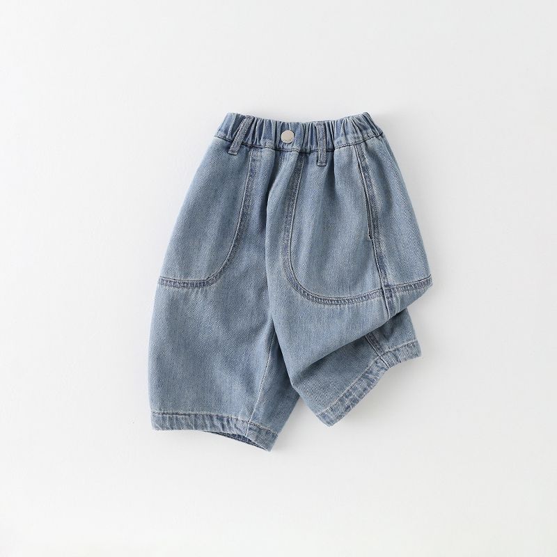 Children's Thin Jeans Summer Versatile Boys' Cropped Pants Summer Baby Thin Pants Trendy