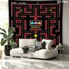 Pac-Man Custom Name Wall Tapestry Aesthetic Wall Hanging Printed Fabric Blanket Decorative Tapestries for Bedroom Living Room Home Decor