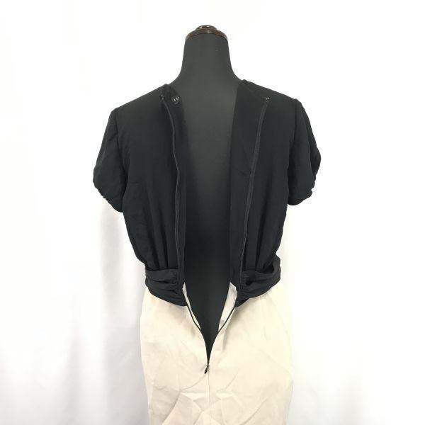 Made In Japan / ESTNATION / Skirt-Style Short Sleeve Dress [Women's 38 / Black × Ivory] Dress(USED)