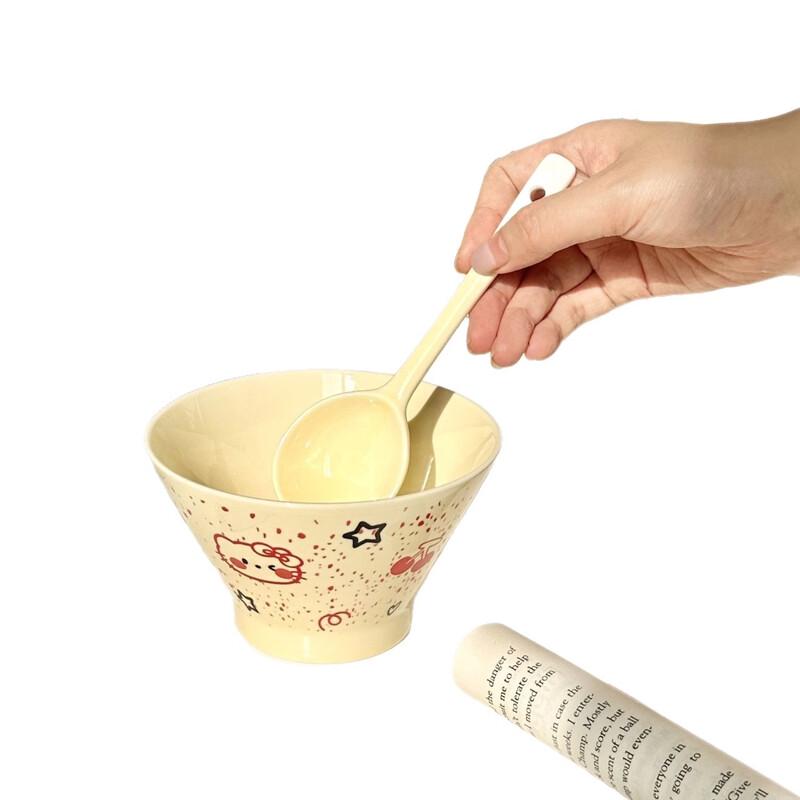 ZISIZ Cherry Cat Underglaze Ceramic Bowls