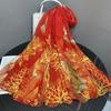 Yourou yarn ginkgo biloba beach towel travel vacation 111 * 181cm silk scarf women's elegant fashion scarf