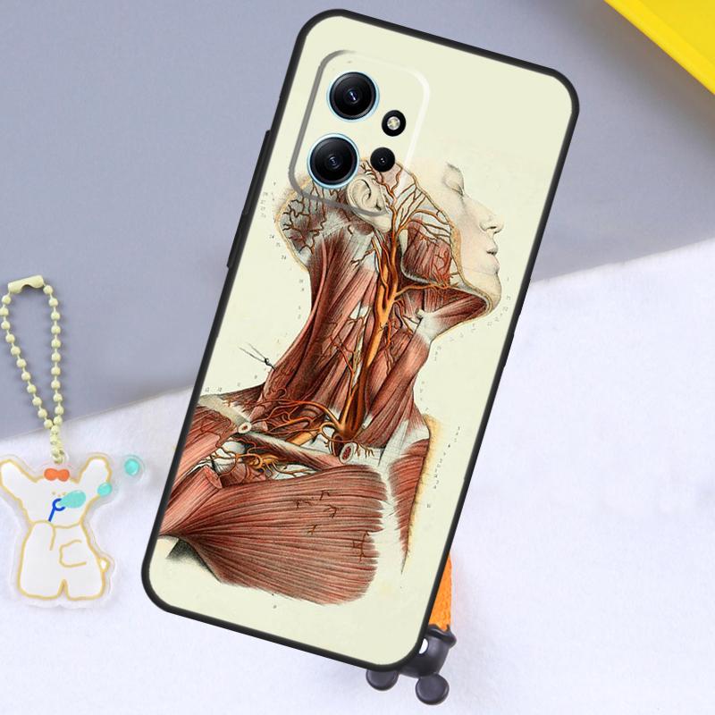 Medical Human Organs Meridian Art Case For Xiaomi Redmi Note 14 13 9 10 11 12 15 Pro Plus Cover For Redmi 15 C 13C 12C 10C 14C