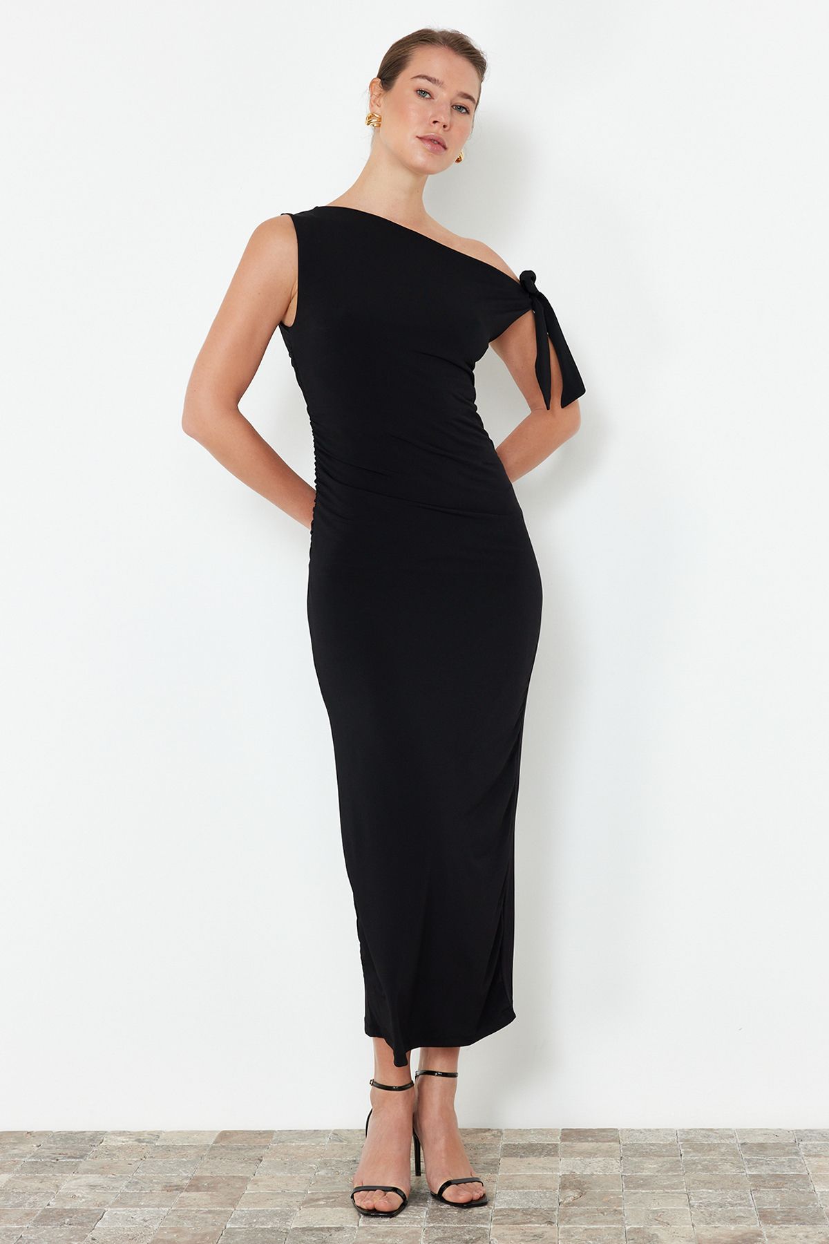 

Women s Style Dress Limited Edition Black Fitted Knitted Maxi Stretch Pencil Dress