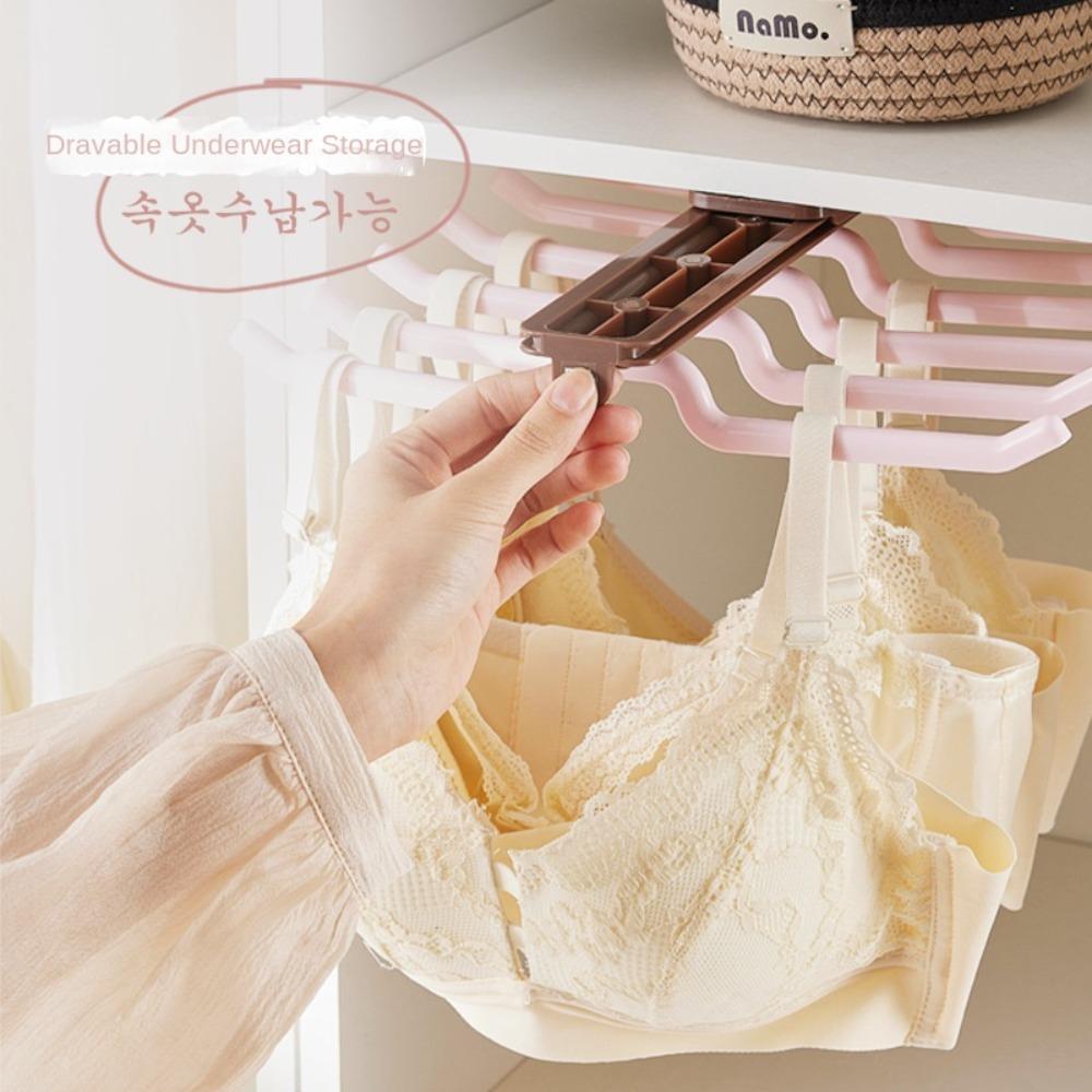 Plastic Underwear Storage Hanger Large Capacity Lingerie Slide Hanger  for Home