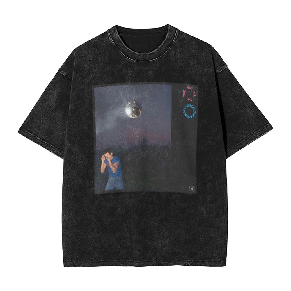 2026 Senaste H-Harry S-Styles Fläkt Herr Dam T-shirt Tvättad Vardaglig T-shirt Kortärmad Rundhalsad T-shirt Bomull Vuxenkläder Sommar