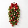 Gold Bell Christmas Teardrop Wreath DIY Bell Swag Wreath New Xmas Door Ornament  Christmas