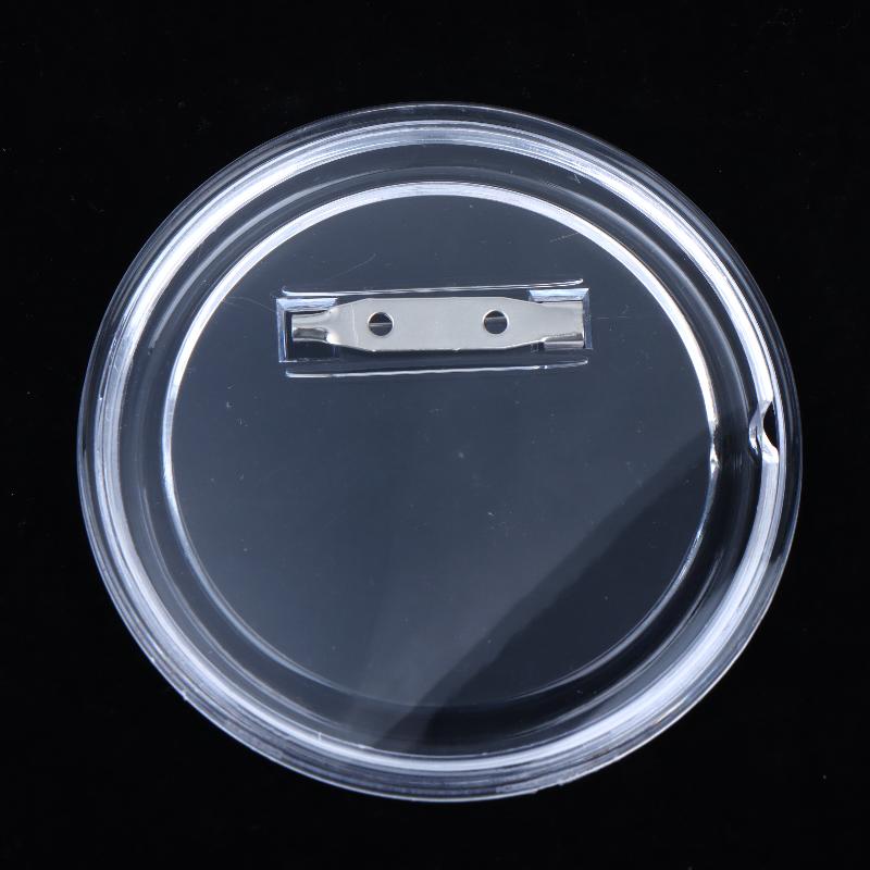 Blank Acrylic DIY Button Pins 10 PCS Transparent Badge Set for Small Business Custom Pin Making Supplies