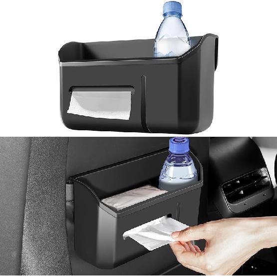 For Tesla Model 3 Model Y Seat Back Organizer Durable TPE Storage Pocket Backseat Trash Can Container For Tesla Model 3 2017- And -2025 Model Y (Not Model 3&Y Backseat Tissue