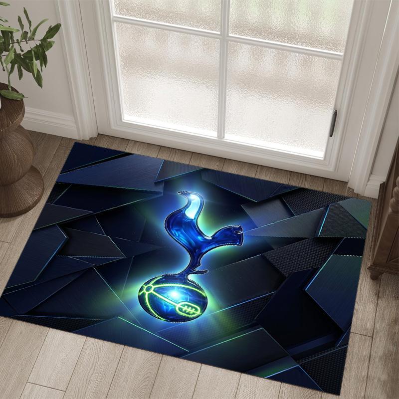 Tottenham Hotspur Design Crystal Velvet Carpet Cozy Non?Slip Printed Rug For Bedroom Living Room Entrance