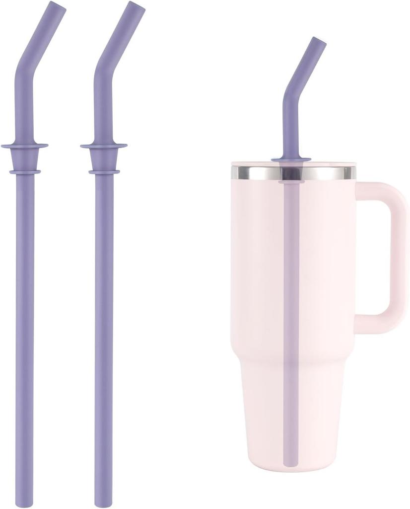 Press Replacement Straws for 40oz Travel Tumbler Silicone Reusable Drinking Straws BPA Free for Water Bottle Accessories Parts