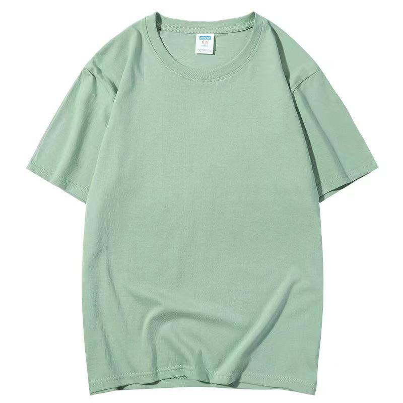 Unisex Locker geschnittenes T-Shirt mit Rundhalsausschnitt aus gekämmter Baumwolle mit Logodruckoption - Einfarbig, Kurzärmlig, Ideal für die Arbeit oder Freizeit.