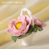 Keramik-Simulations-Blumenkorb-Ornamente Handgefertigte Mini-Blumenkörbe Kreative Kaffeetisch-Wohnzimmer-Tischdekorationen