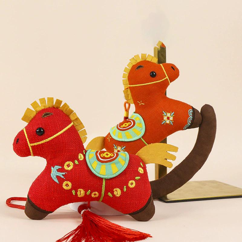 Year of the Horse Lucky Pony Plush Keychain